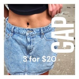 3 for $20! Gap acid wash mini denim skirt size 29